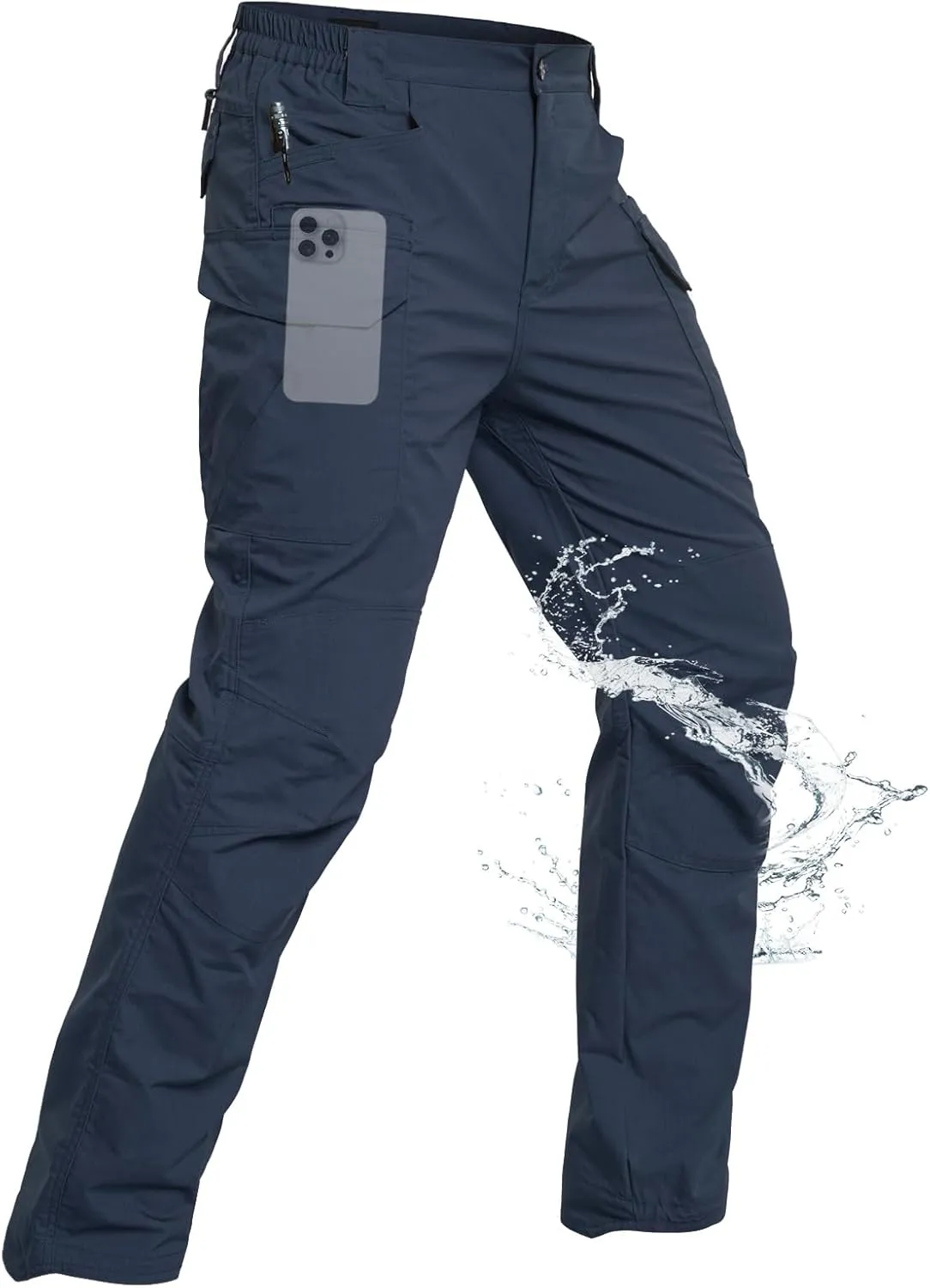 NAVEKULL Men's Flex Tactical Pants Ripstop Stretch Work Cargo Pants Water Resistant Outdoor EDC Hiking Pants