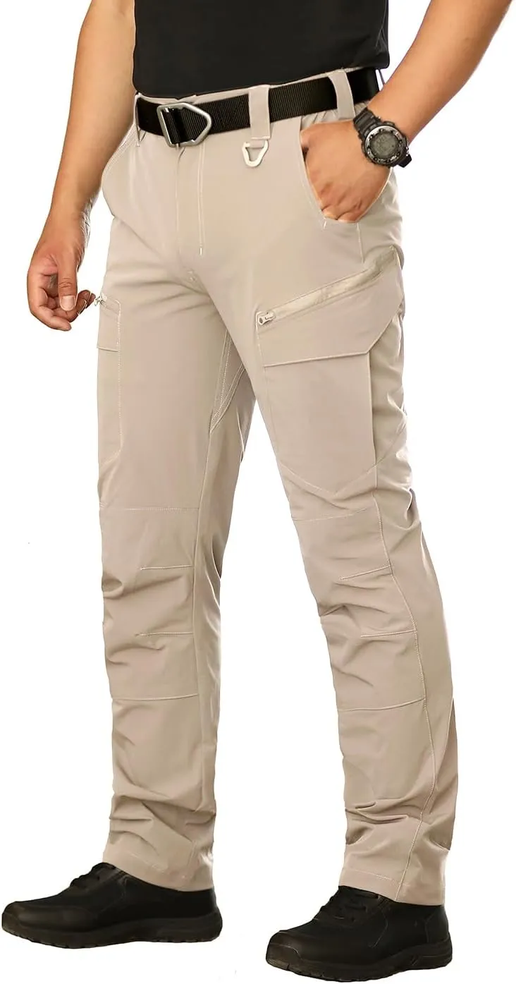 NAVEKULL Men's Lightweight Tactical Hiking Pants Quick Dry Stretch Multi-Pockets Outdoor Work Cargo Pants