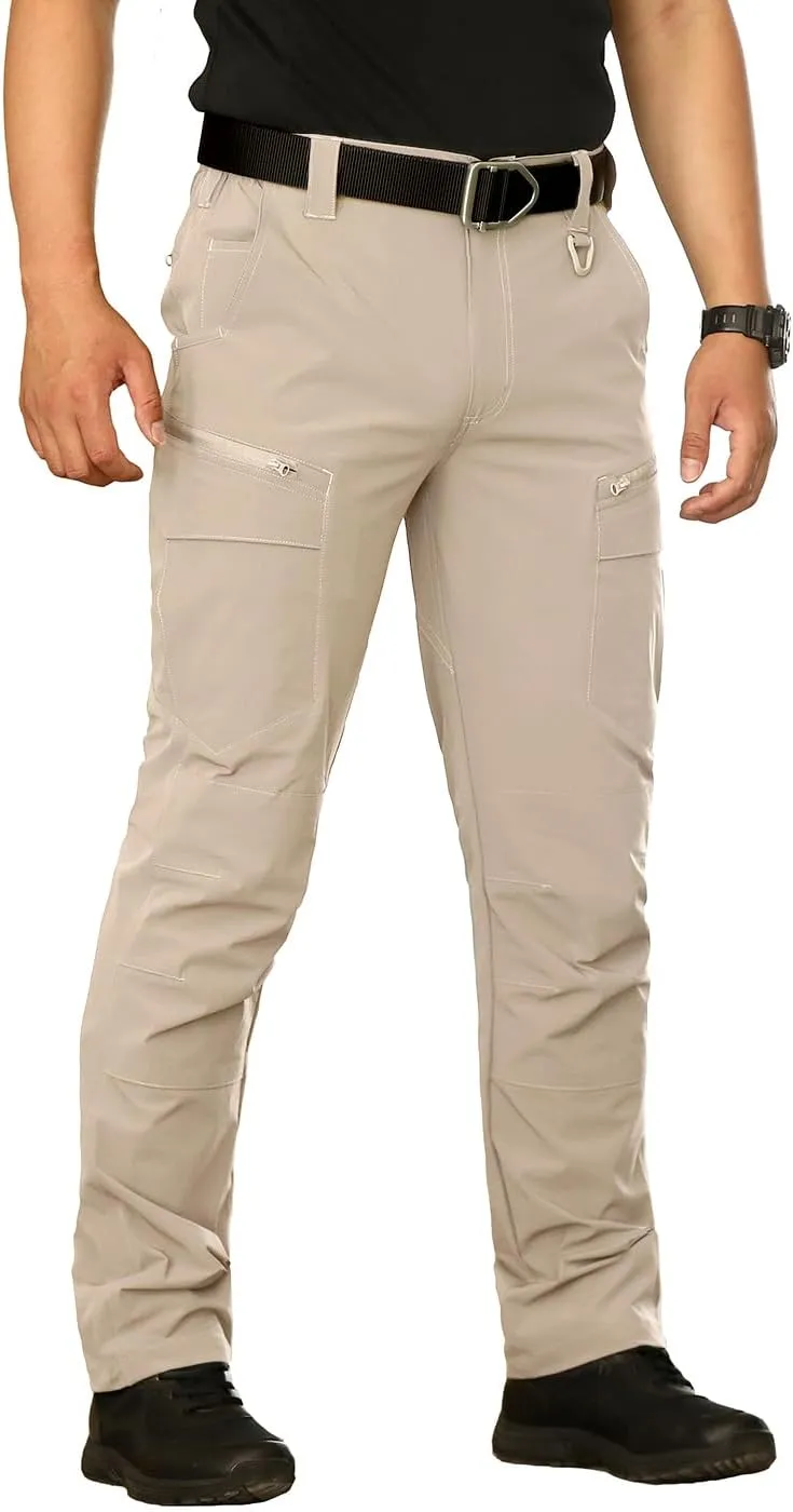 NAVEKULL Men's Lightweight Tactical Hiking Pants Quick Dry Stretch Multi-Pockets Outdoor Work Cargo Pants