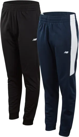 New Balance Boys Sweatpants - 2 Pack Performance Tricot Activewear Boys Joggers Athletic Pants with Zip Pockets (Size: 4-20)