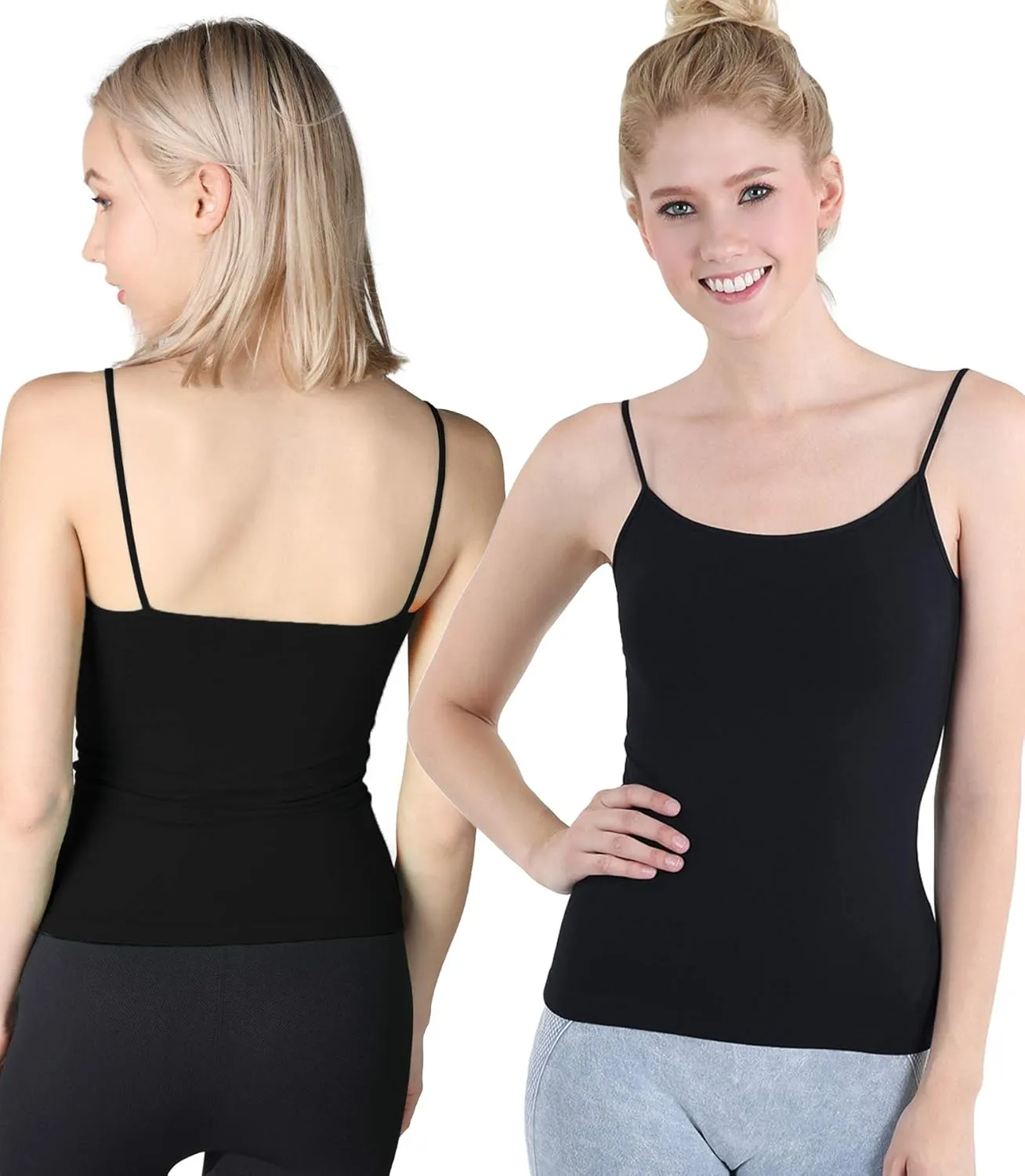 NIKIBIKI Women Seamless Classic Short Camisole Crop Top, Made in U.S.A, One Size