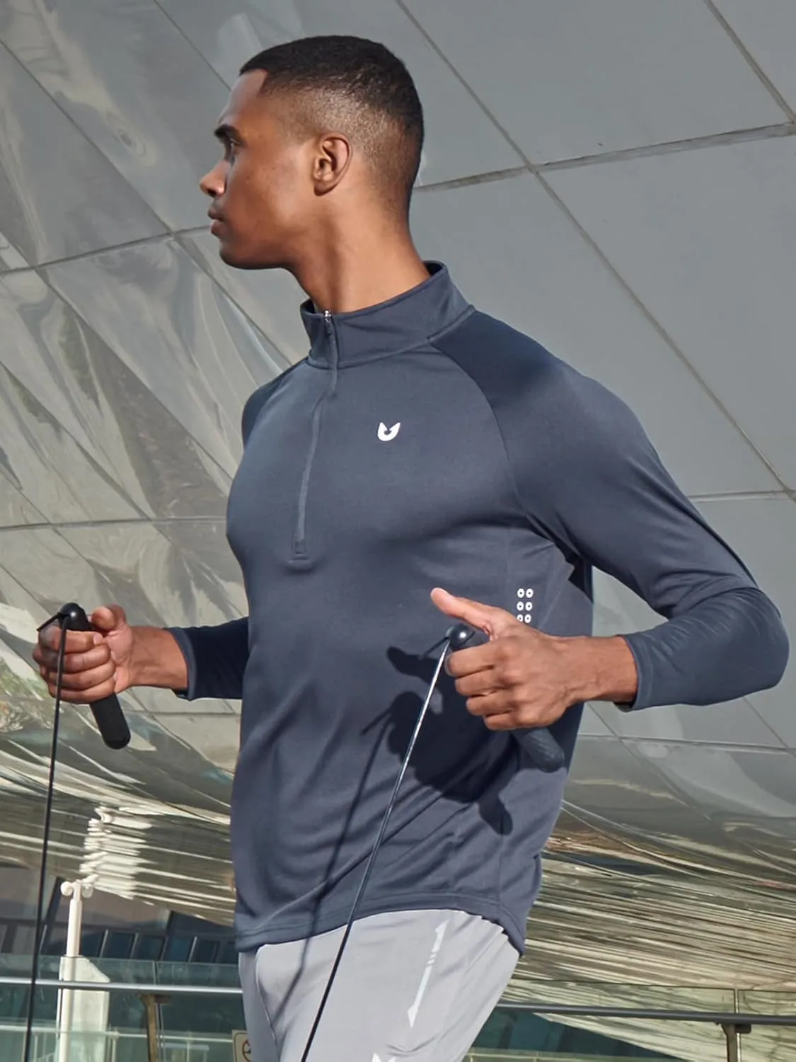 NORTHYARD Men's Running Shirt Long Sleeve Quarter Zip Pullover Moisture Wicking Quick Dry Athletic Workout Shirts