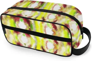 ODAWA Unisex Hanging Toiletry Bag Yellow and Blush Colocolor Travel Organizer Water Resistant Shaving Bag for Toiletries