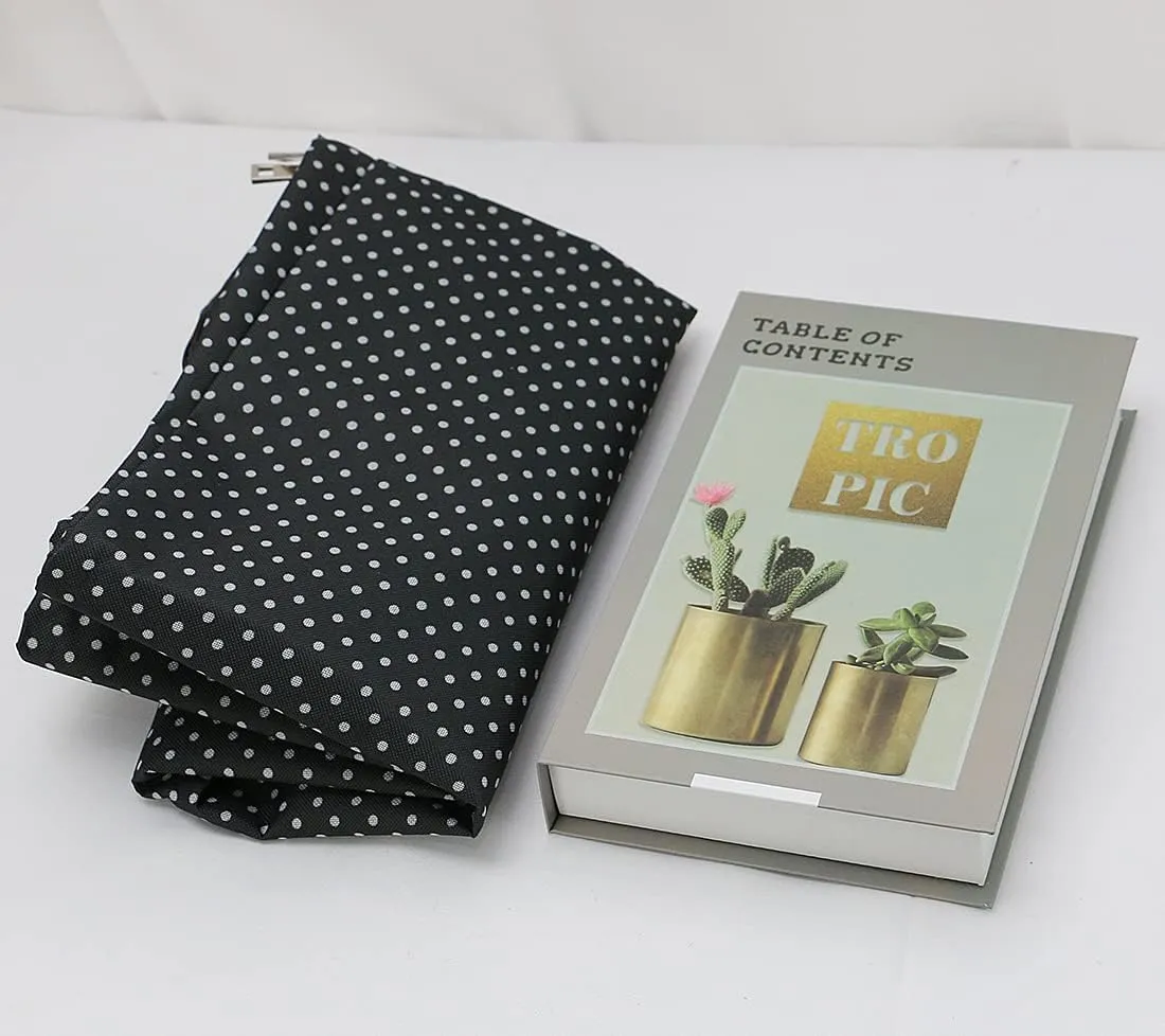 Pack of 2, 27.5 X 16.5 X 13.8", 3-Side Zip Open Holiday Decoration Storage Bags with Handles for Gift Wrap, Festival Lighting, Ornament, Moving Bags, Black Dots