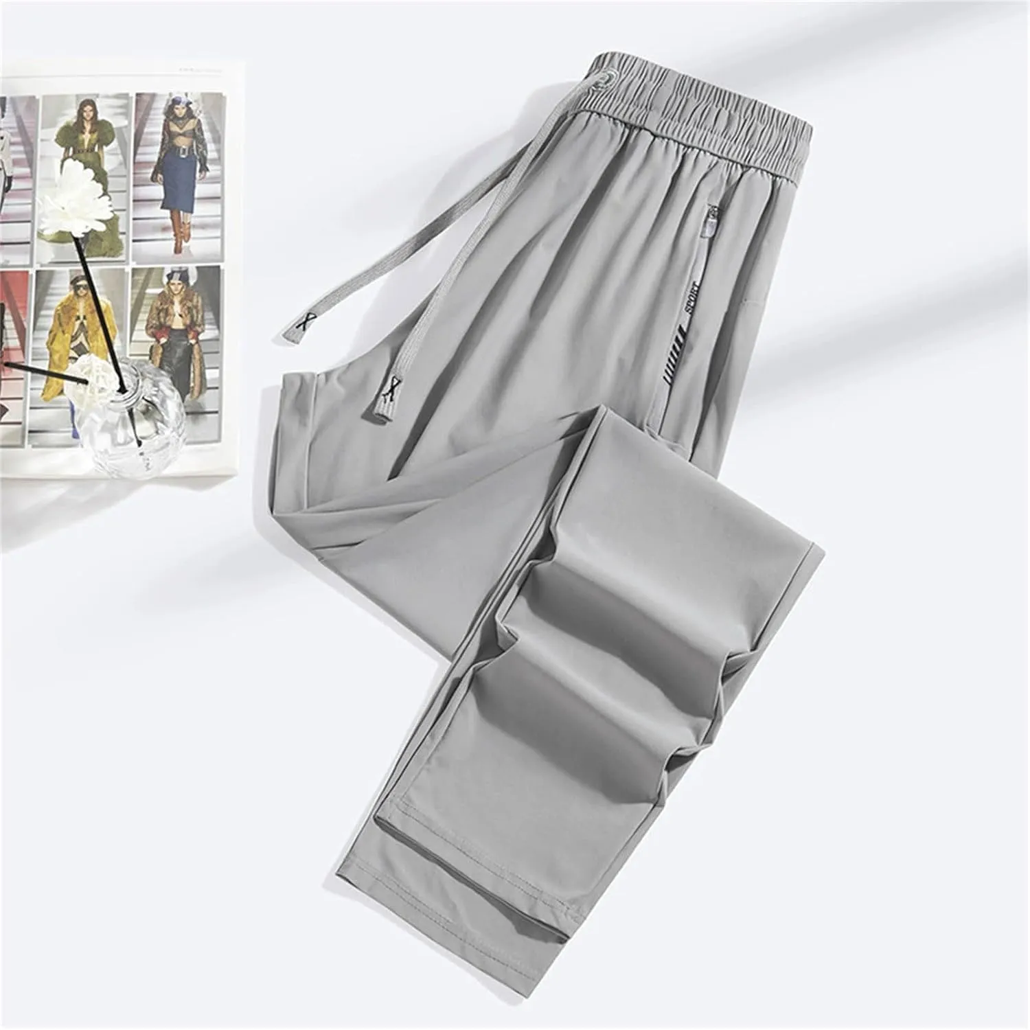 Pants for Men, Palcomfy Mens Glide Pants, Unisex Quick Dry Pull-On Stretch Workout Pant, Jogging Sweatpants for Mens