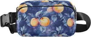 Peach Watercolor Fanny Packs for Women Men, Water Resistant Waist Pack Sling Bag Purse for Travel Hiking