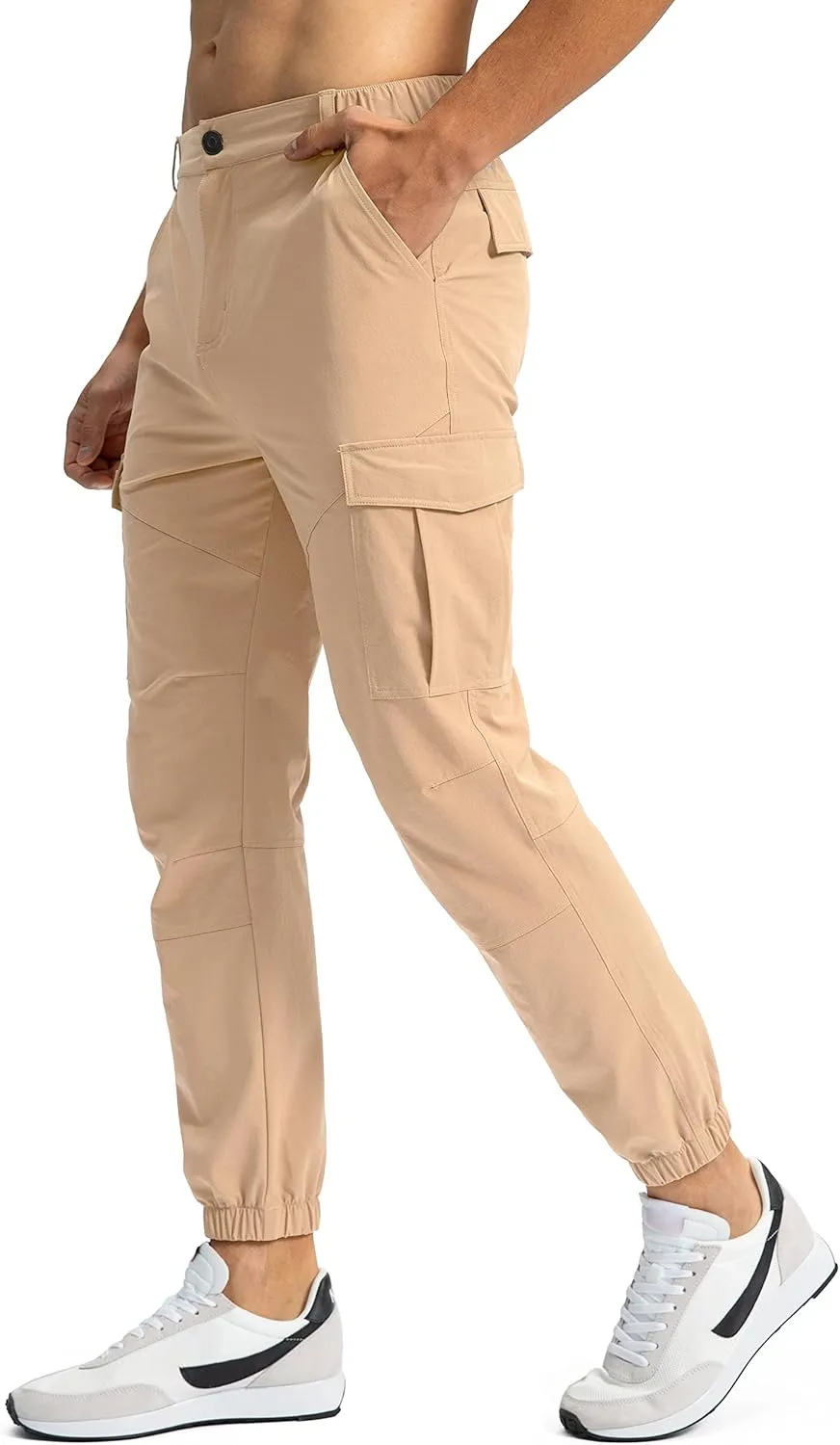 Pinkbomb Men's Hiking Cargo Pants with 7 Pockets Slim Fit Stretch Joggers Golf Cargo Work Pants for Men