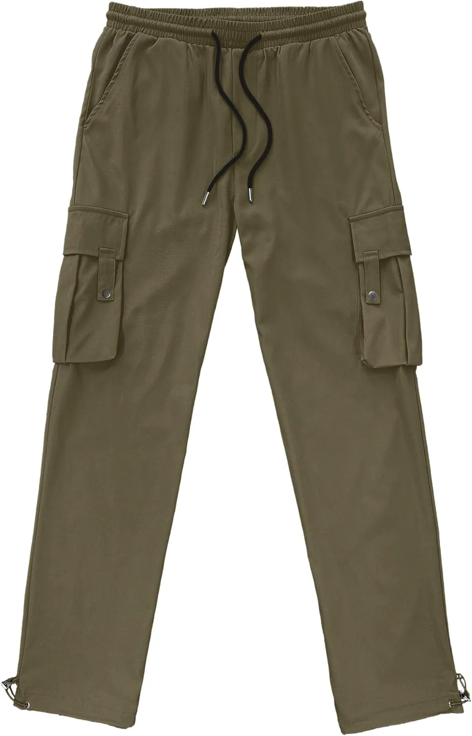 PLEPAN Men's Cargo Pants Drawstring Elastic Waist Casual Baggy Pants Streetwear Trousers Sweatpants for Men