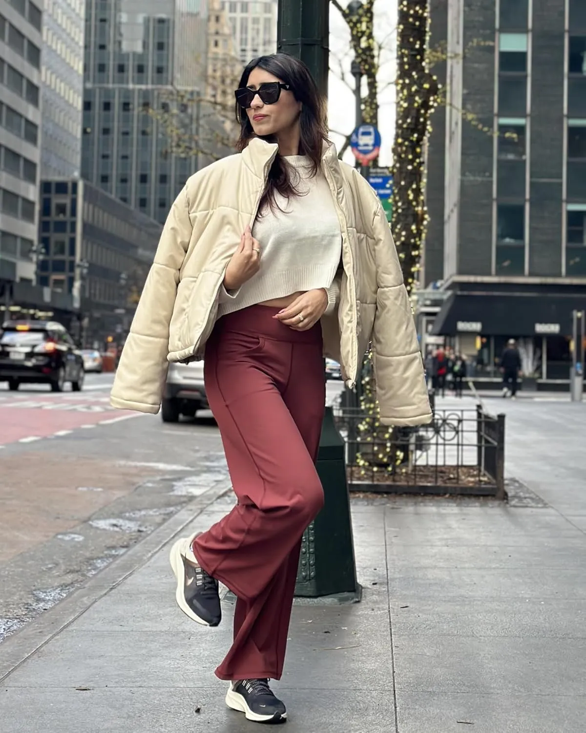 Promover Wide Leg Pants Woman Yoga Pants with Pockets Stretch Loose Casual Lounge Sweatpants Petite/Regular/Tall