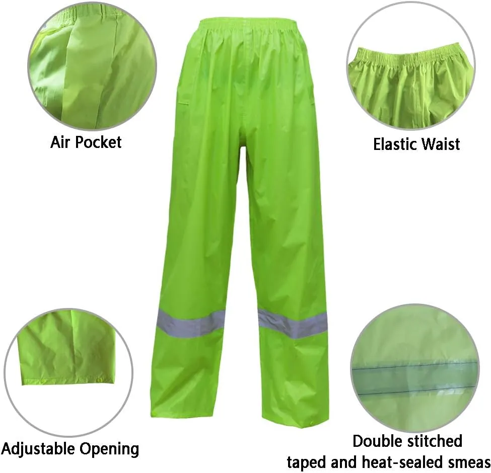 Rain Jacket Pants Suits for Men Women Waterproof Lightweight Rain Gear Coat Workwear