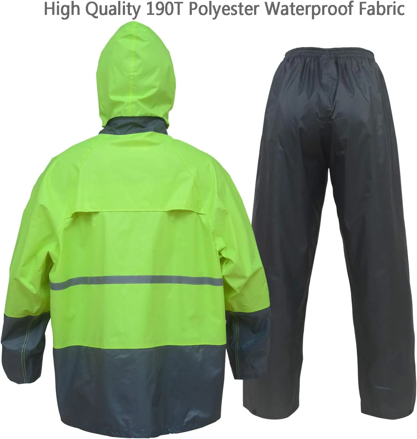 Rain Jacket Pants Suits for Men Women Waterproof Lightweight Rain Gear Coat Workwear