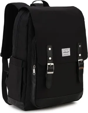 RAVUO Backpack Men Women, Water Resistant 15.6 inch Laptop Haversacks College Bag Casual Daypack Travel Flap Rucksack