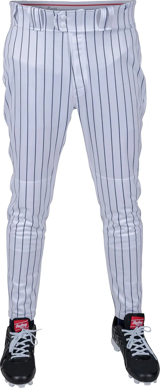 Rawlings Men's Pro 150 Series Pinstripe Baseball Pant | Jogger Fit | Adult Sizes | Multiple Colors