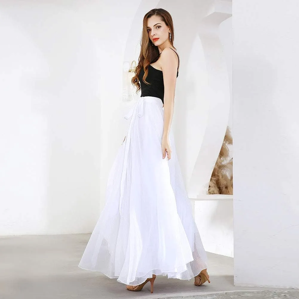 ROYAL SMEELA Belly Dance Costume for Women Maxi Dancing Skirts Tie Up Waist Wrap Retro Camisole Spaghetti Strap Tank Tops
