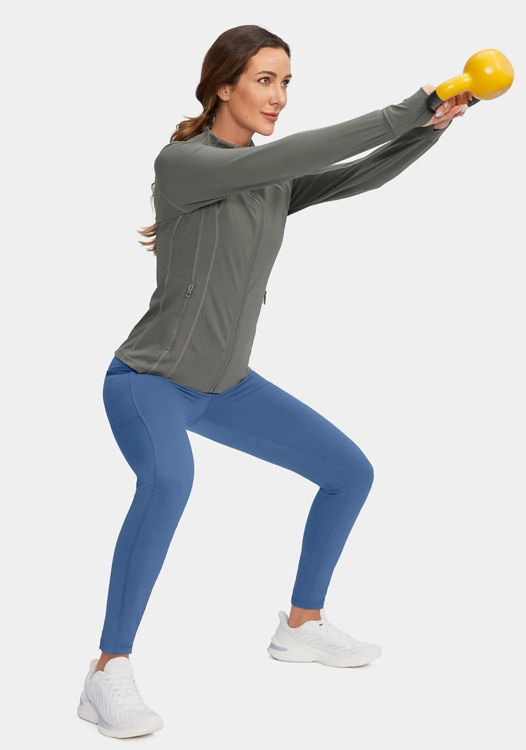 SANTINY Women's Fleece Lined Winter Leggings Water Resistant High Waisted Thermal Hiking Running Warm Pants Women Pockets