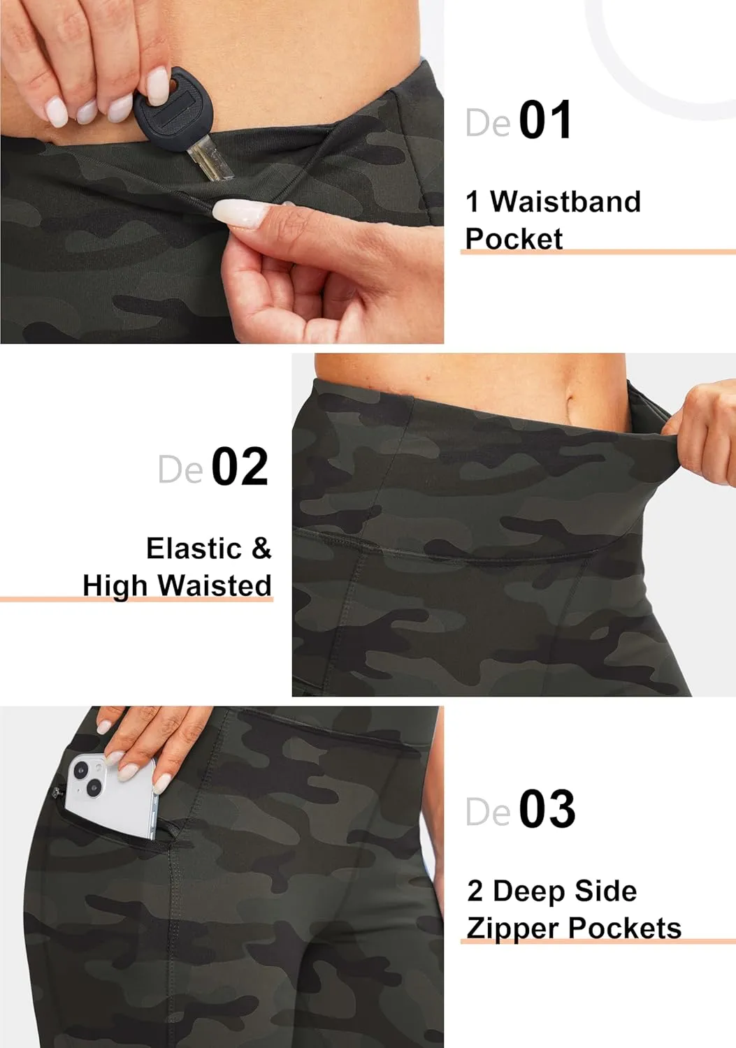 SANTINY Women's Fleece Lined Winter Leggings Water Resistant High Waisted Thermal Hiking Running Warm Pants Women Pockets