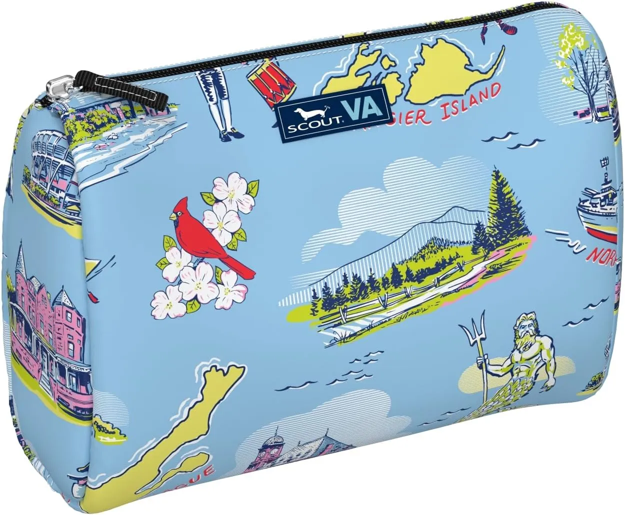SCOUT Packin' Heat - Large, Water-Resistant, Zip Close Makeup Bag for Women- Toiletry Travel Bag - Cosmetic Bag