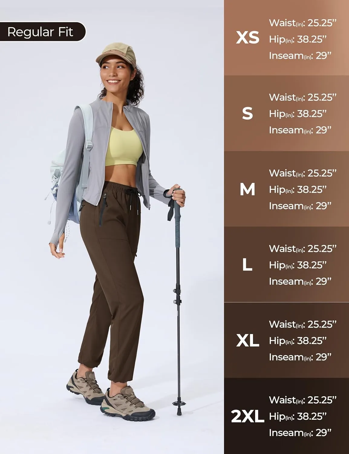 Seamaid Women's Hiking Pants Quick Dry Lightweight Travel Pants with Zipper Pockets Water Resistant for Outdoor Camping