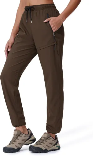 Seamaid Women's Hiking Pants Quick Dry Lightweight Travel Pants with Zipper Pockets Water Resistant for Outdoor Camping
