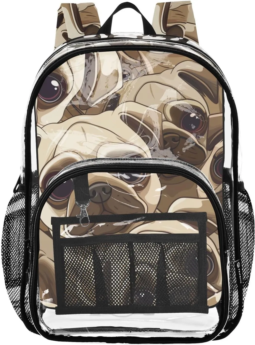 senya Transparent School Bag Big Eyed Dogs Travel Backpack With Water-Resistant PVC Plastic Clear Bagpack