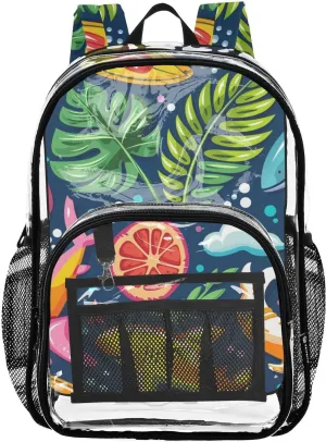 senya Transparent School Bag Summer Underwater World Travel Backpack With Water-Resistant PVC Plastic Clear Bagpack