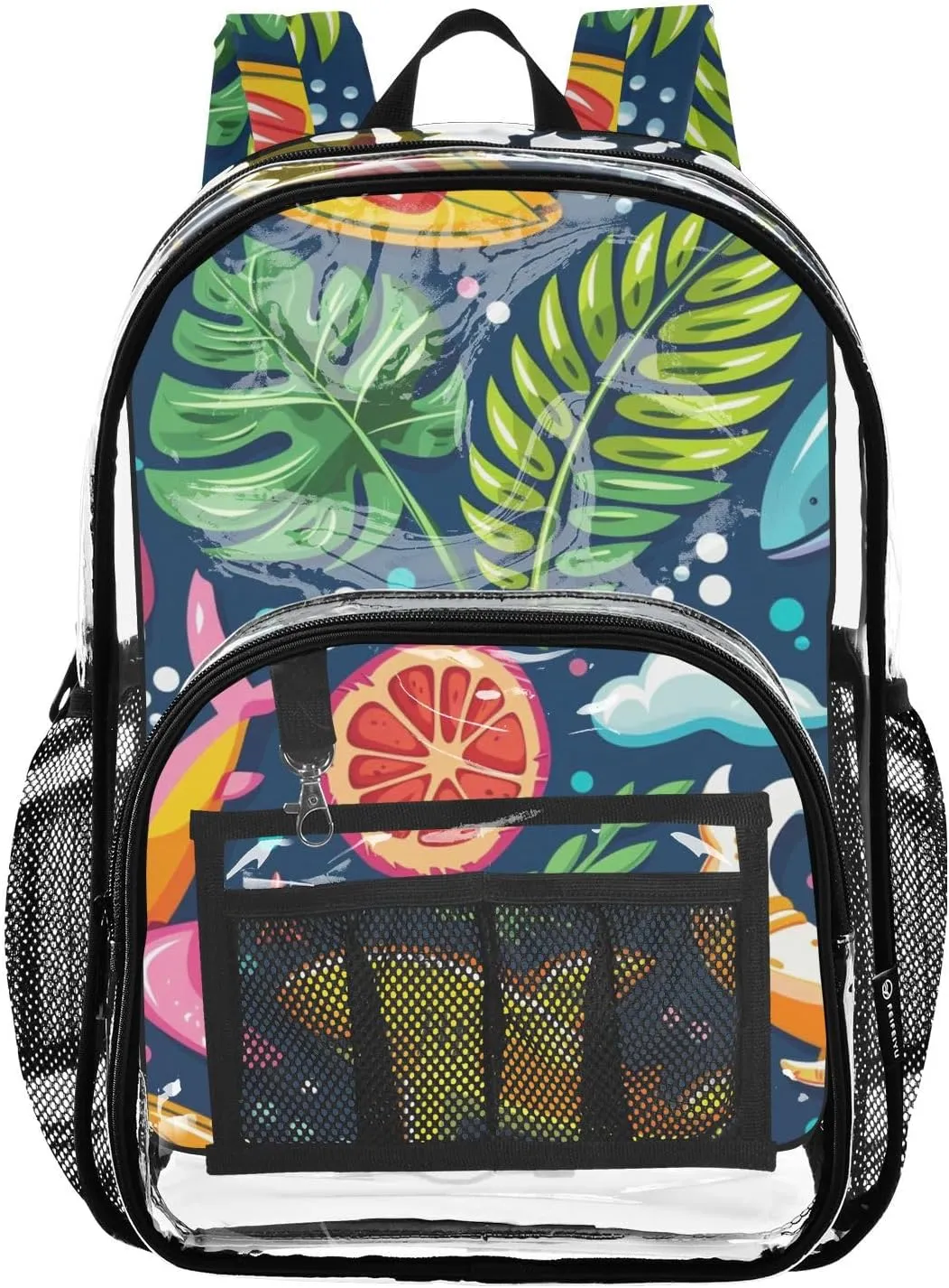 senya Transparent School Bag Summer Underwater World Travel Backpack With Water-Resistant PVC Plastic Clear Bagpack
