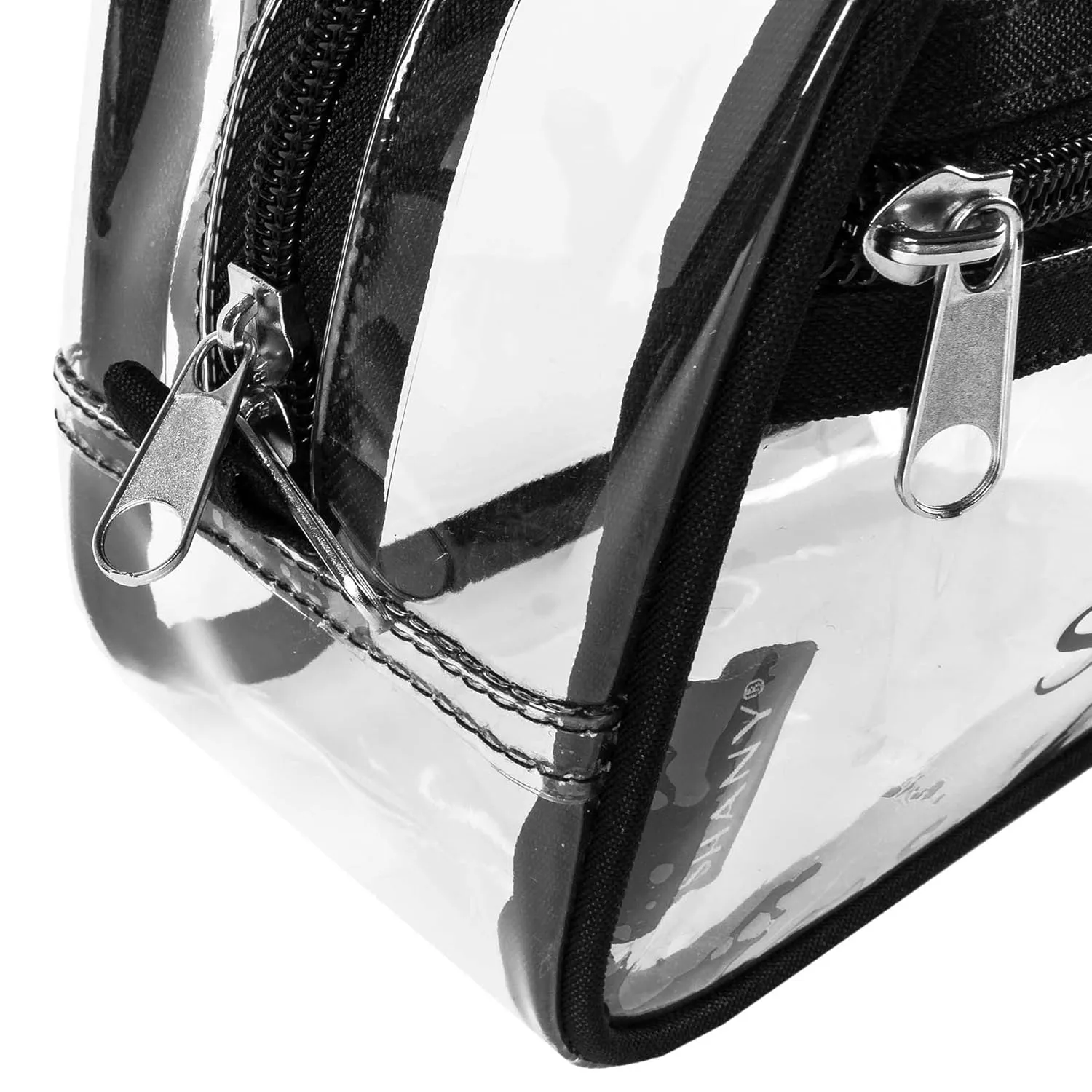 SHANY Clear Toiletry Makeup Carry-On Pouch with Zippered Compartment  Water-Resistant and Nontoxic Travel Organizer Bag