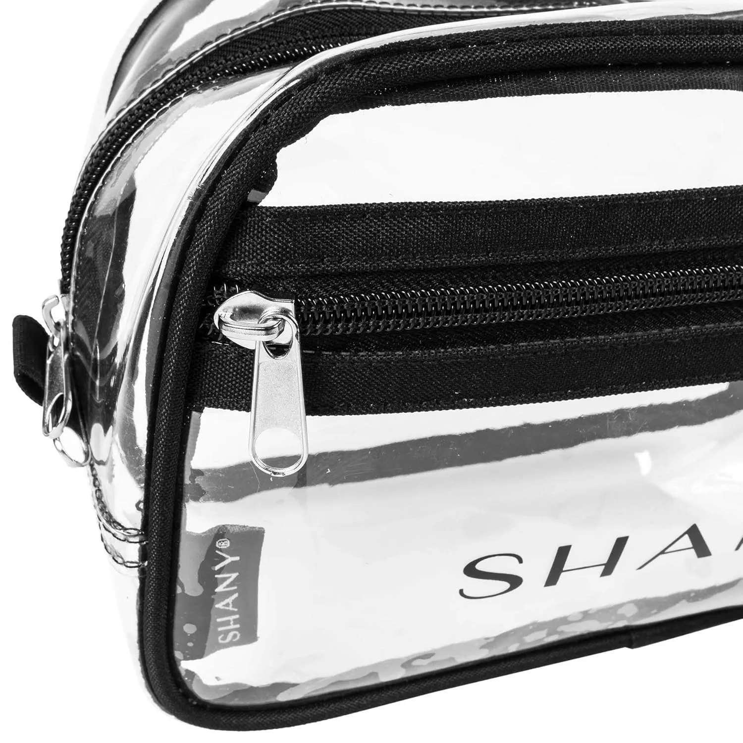 SHANY Clear Toiletry Makeup Carry-On Pouch with Zippered Compartment  Water-Resistant and Nontoxic Travel Organizer Bag