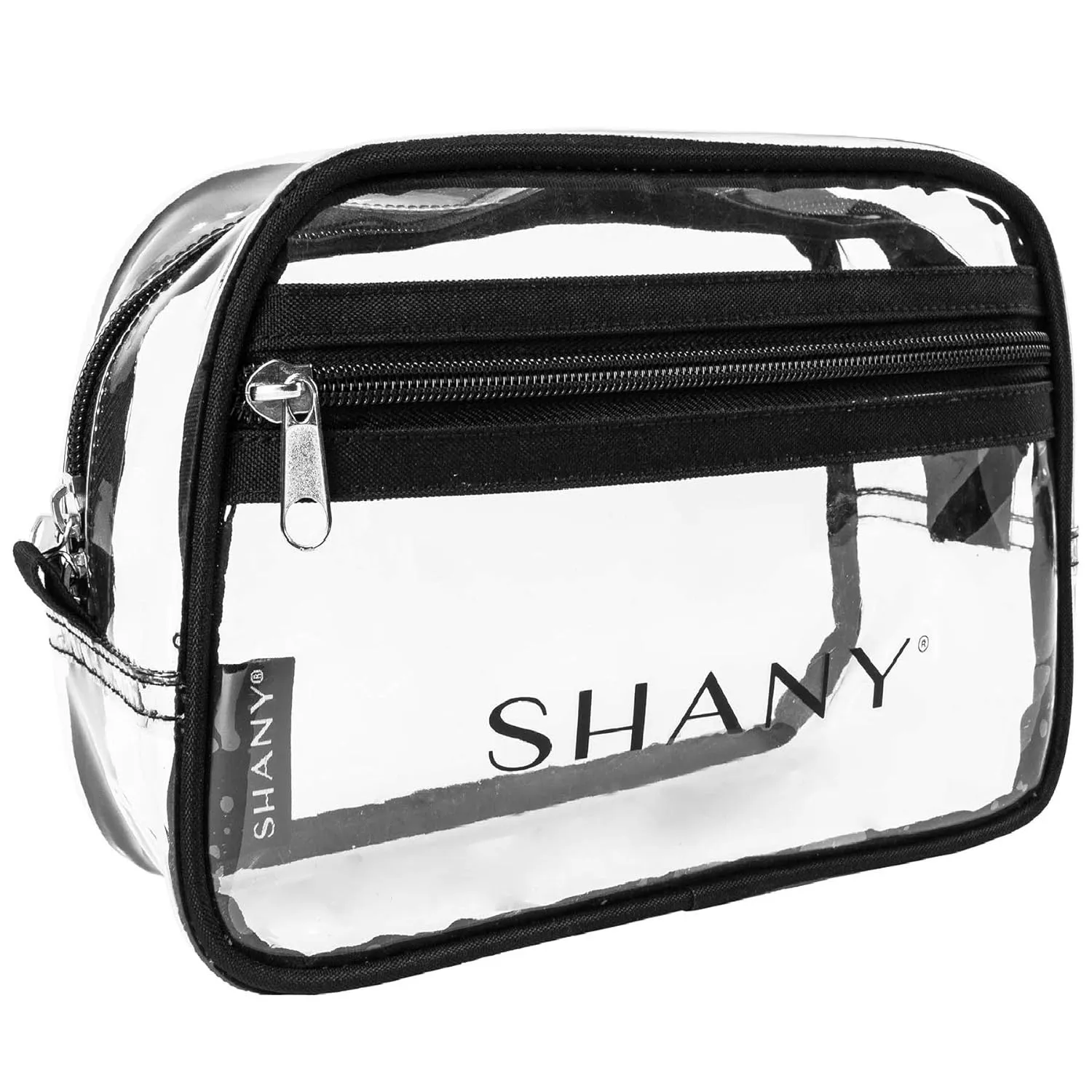 SHANY Clear Toiletry Makeup Carry-On Pouch with Zippered Compartment  Water-Resistant and Nontoxic Travel Organizer Bag