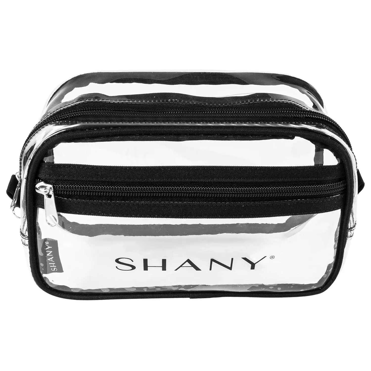 SHANY Clear Toiletry Makeup Carry-On Pouch with Zippered Compartment  Water-Resistant and Nontoxic Travel Organizer Bag