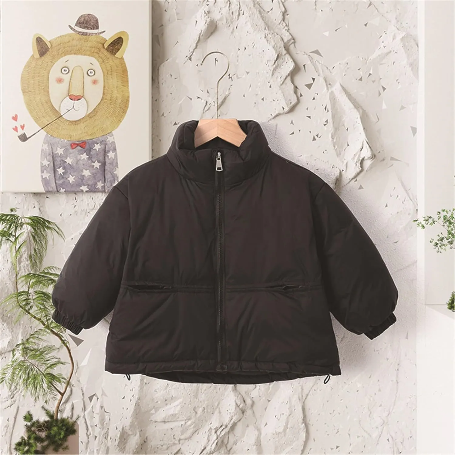 Ski Jacket Baby Girls Boys Winter Warm Thick Solid Cotton Long Sleeve Padded Jacket Coat Clothes Boys Toddler