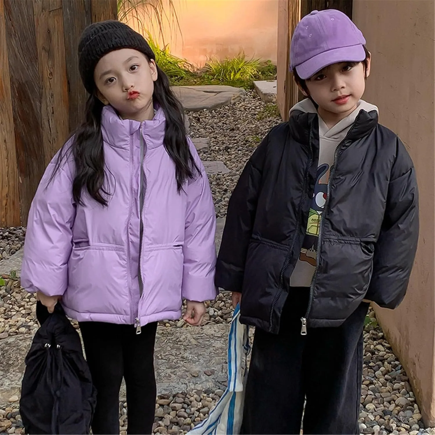 Ski Jacket Baby Girls Boys Winter Warm Thick Solid Cotton Long Sleeve Padded Jacket Coat Clothes Boys Toddler