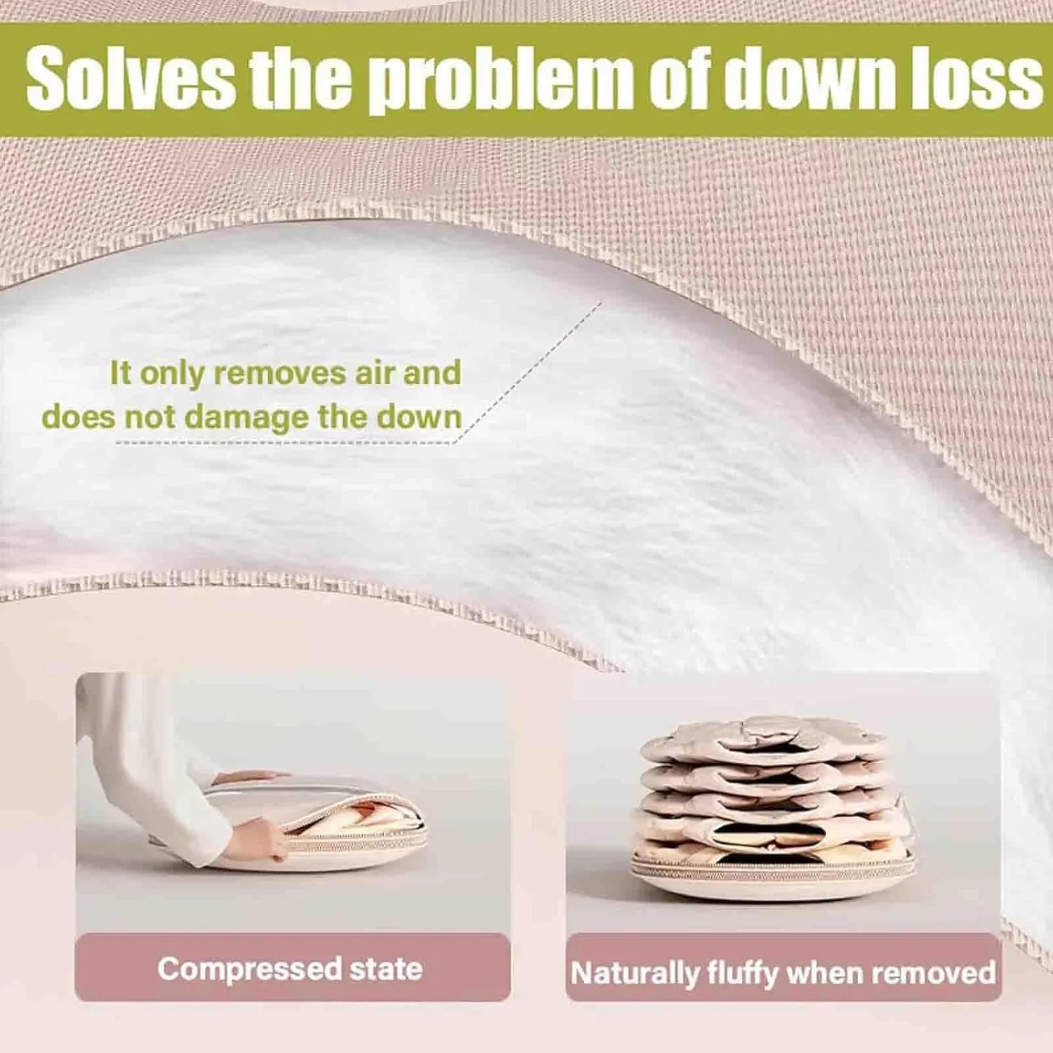 Space Saving Hanging Garment Bag with Self Compression Zipper, Protects Your Clothes from Wrinkles, Dust, Pet Hair, And Moisture, Can Compress Space (Beige, XL: 51.18 * 22.83 * 5.9in)