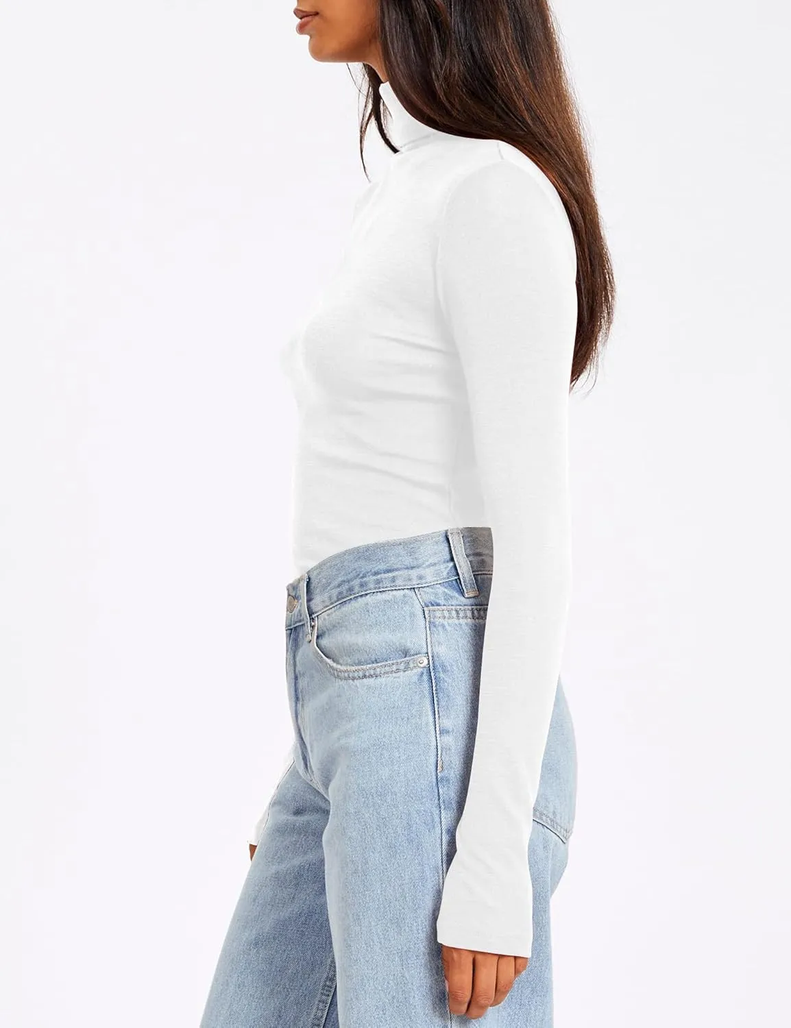 SUNBS Womens 3 Piece Turtleneck Long Sleeve Shirts Mock Neck Fall Fashion 2025 Slim Fit Winter Thermal Underwear Tops