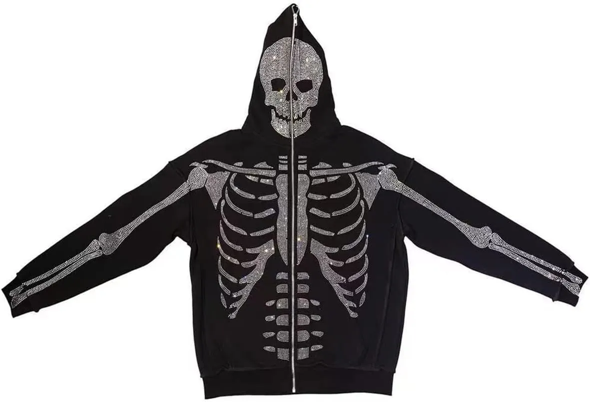 Sunwittafy Women's Aesthetic Zip Up Hoodie Y2k Long Sleeve Oversized Hooded Sweatshirt Fashion Jacket Vintage Streetwear