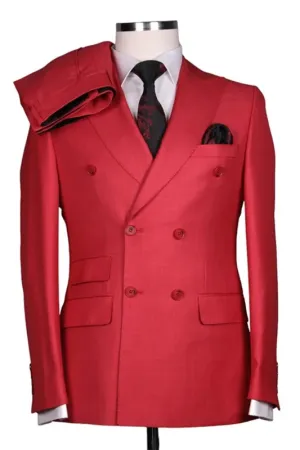 Suzhoufashion Baldemar Gray Peaked Lapel Men Suits For Business