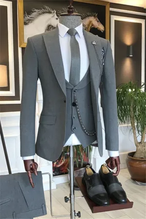 Suzhoufashion Simple Black Shawl Lapel Two Pieces Wedding Groom Suit