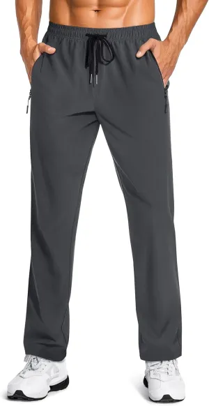 TACVASEN Mens Lightweight Hiking Pants Athletic Casual Quick Dry Stretch Water Resistant Joggers with Pockets Workout Gym