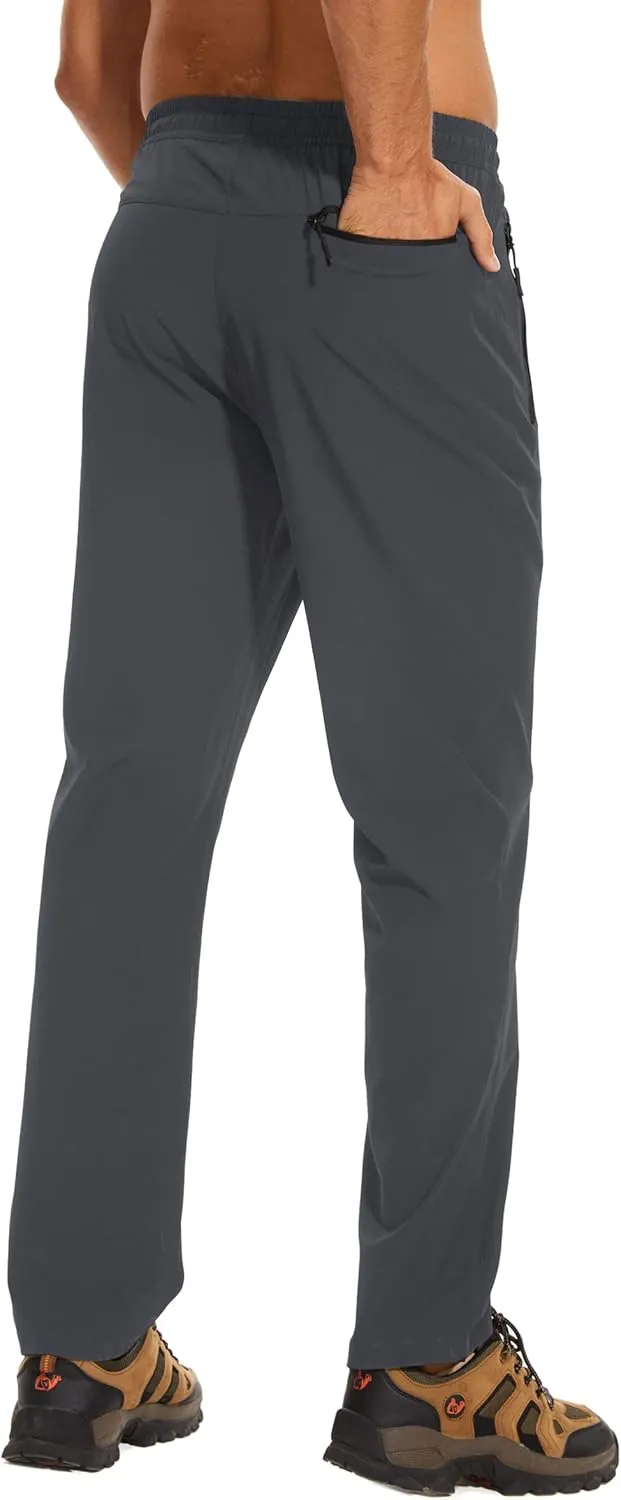 TACVASEN Mens Lightweight Hiking Pants Athletic Casual Quick Dry Stretch Water Resistant Joggers with Pockets Workout Gym