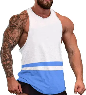 TAIZIYEAH Men's Athletic Sleeveless Shirt Cape Verde Flag Gym Shirts Fitness Running Swim Shirt Workout Tank Tops