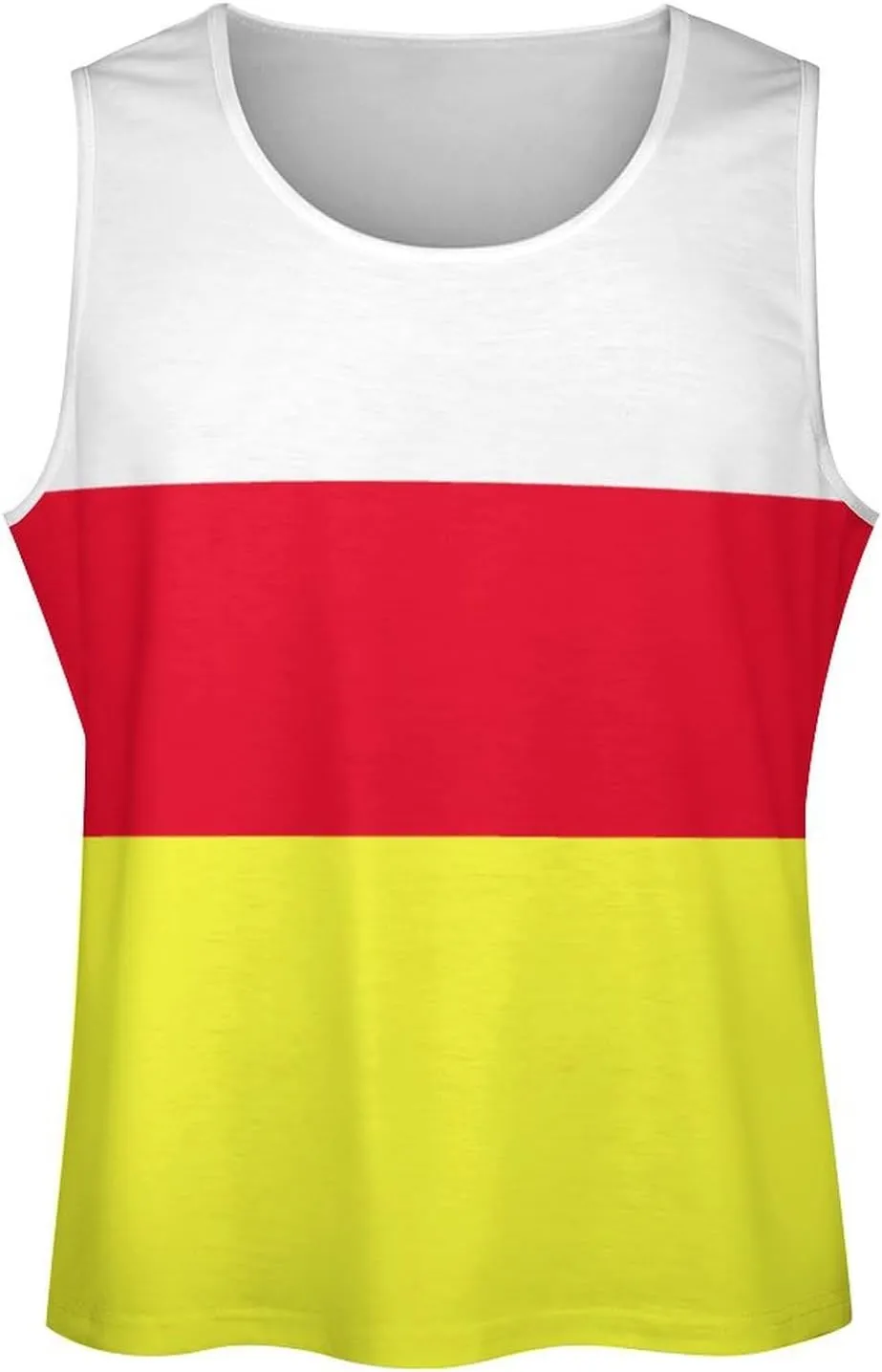 TAIZIYEAH Mens Beach Tank Tops Romanian Flag Sleeveless Lightweight Shirts Summer Running Athletic Swim Shirt