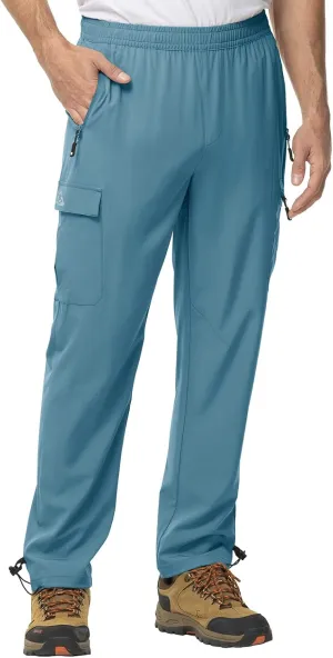 TBMPOY Men's Lightweight Hiking Travel Pants Cargo Pockets Quick Dry Stretch Water Resistant Fishing Outdoor Work