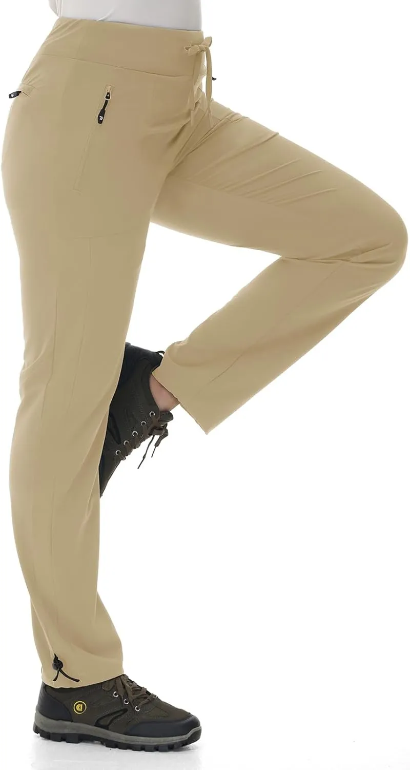 TBMPOY Women's Hiking Pants Lightweight Outdoor Quick Dry Travel Joggers Water Resistant Athletic Pants Zipper Pockets