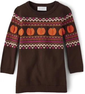 The Children's Place Baby and Toddler Girls' Long Sleeve Sweater Dress