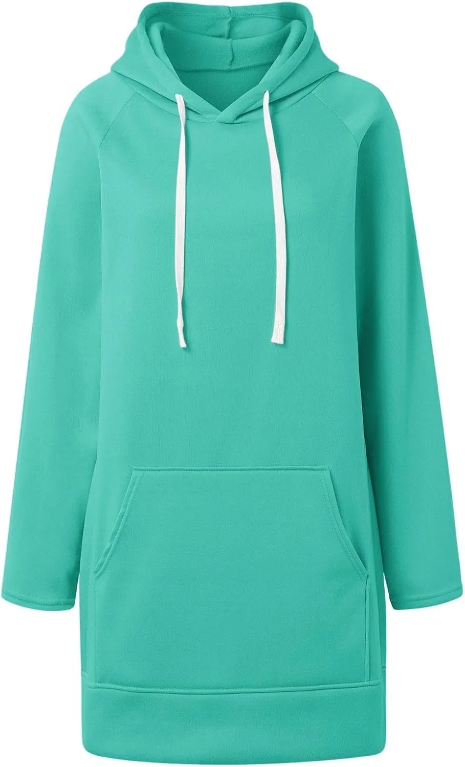The Warmy Oversized Hoodie Dress, Warmy Hoodie, Women's Casual Pullover Split Hem Drawstring Long Sweatshirt with Pocket