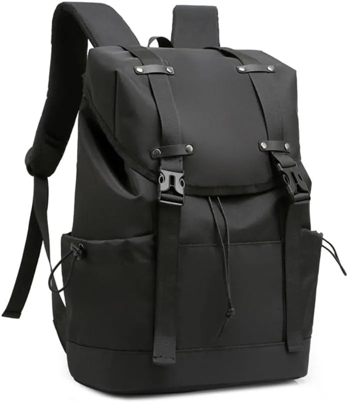 Travel Laptop Backpack, Water Resistant Computer Bag Gifts for Men & Women Fits 15.6 Inch Notebook (Black)