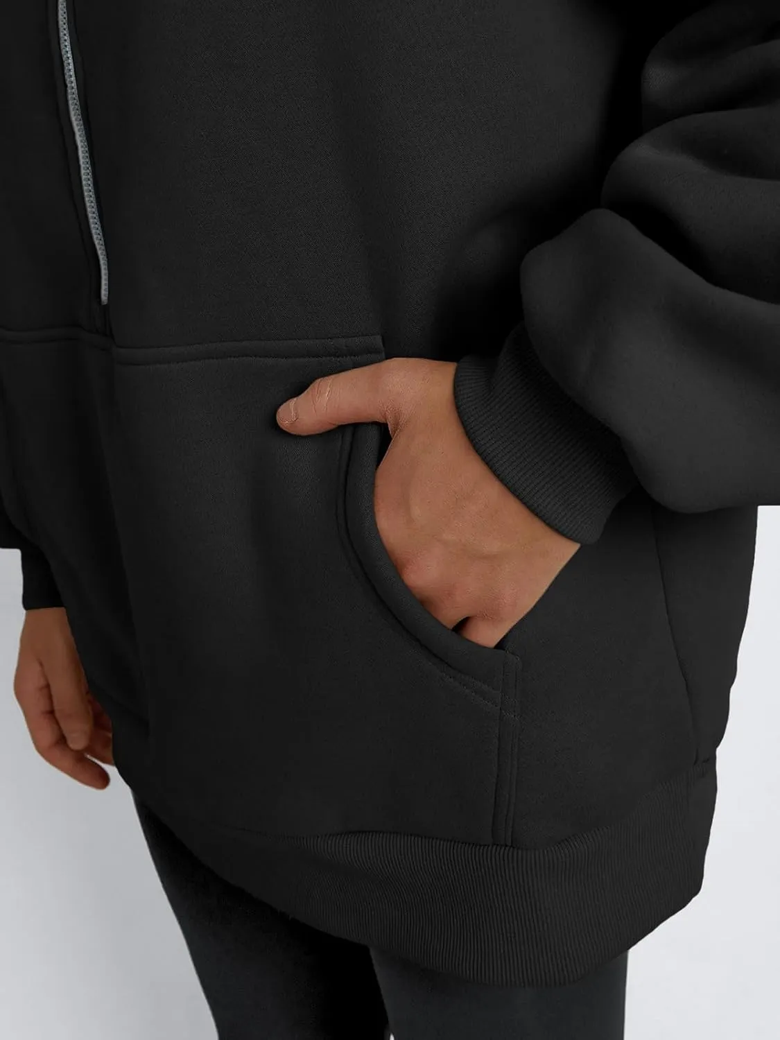 Trendy Queen Womens Half Zip Oversized Sweatshirts Casual Pullover Long Sleeve Shirts Fall Fashion 2024 Winter Clothes