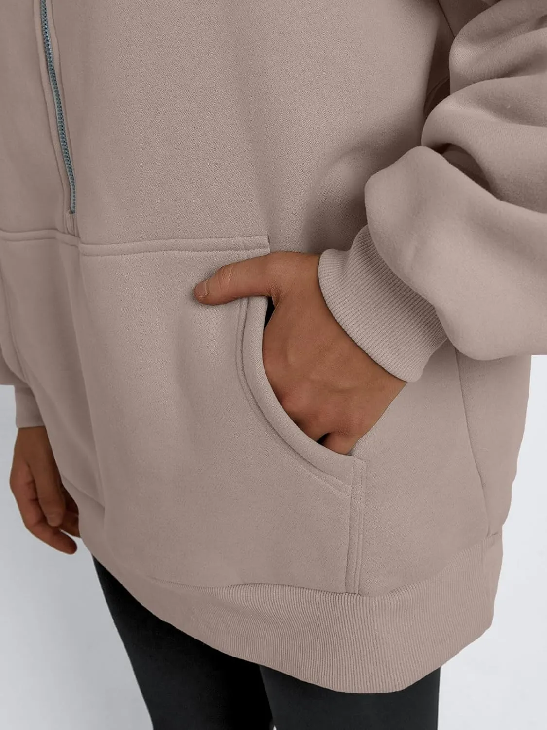 Trendy Queen Womens Half Zip Oversized Sweatshirts Casual Pullover Long Sleeve Shirts Fall Fashion 2024 Winter Clothes