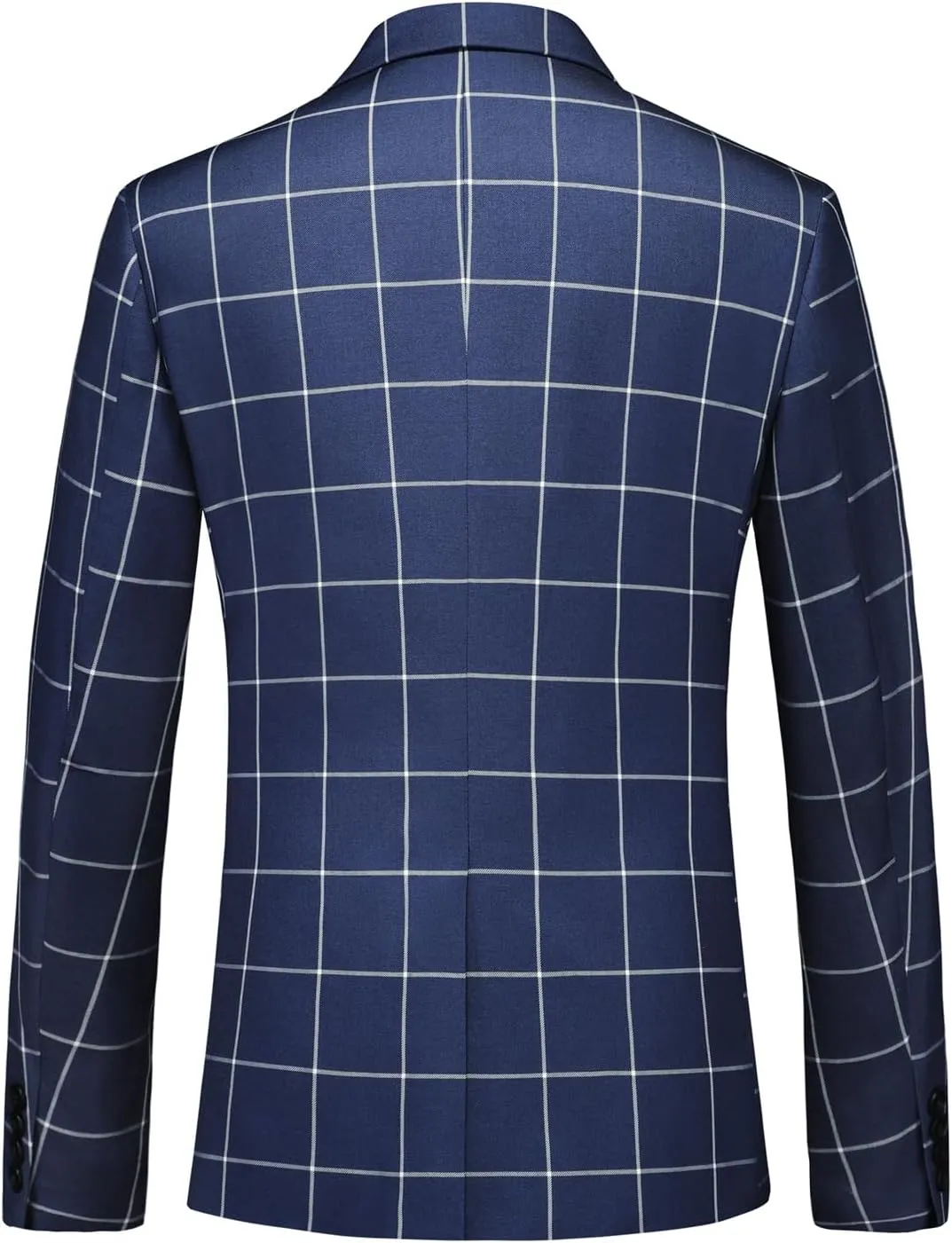 UNINUKOO Men's Blazer Plaid Sport Coat Casual Lightweight Checkered Suit Jacket Summer Jacket Men