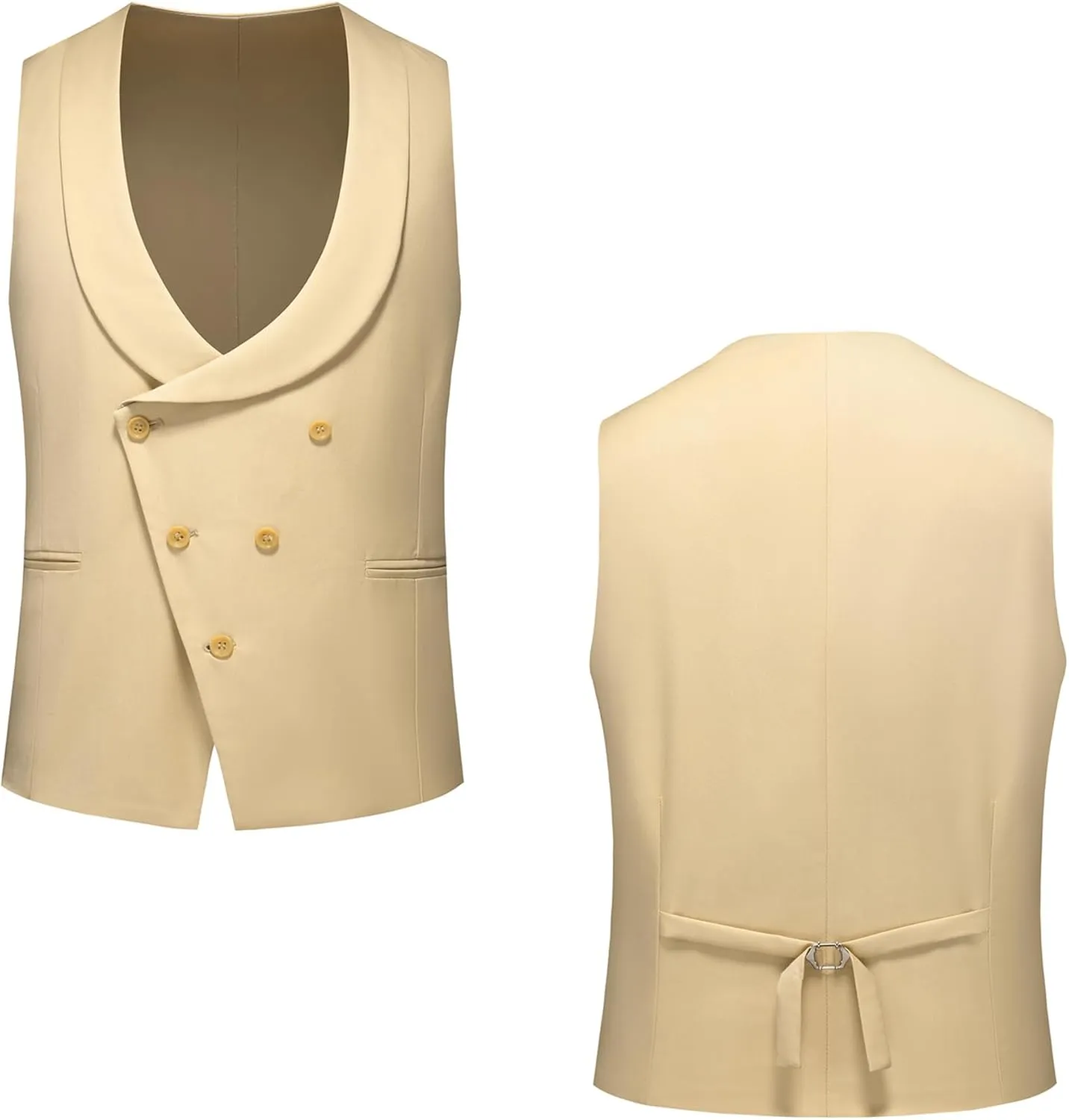 UNINUKOO Mens Tuxedo Suit Set 3 Piece Slim Fit One Button Formal Wedding Party Prom Suits for Men